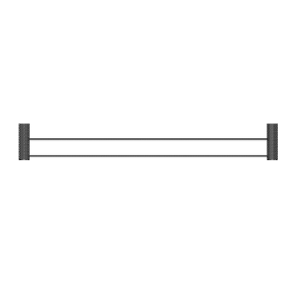 Nero Opal Double Towel Rail 800mm Graphite NR2530dGR