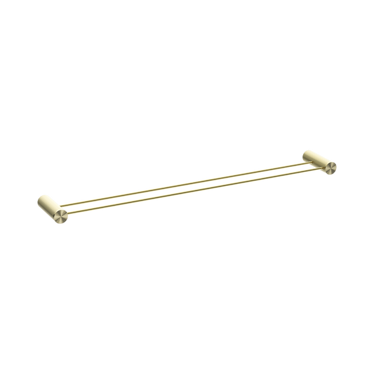 Opal Double Towel Rail 800mm Brushed Gold