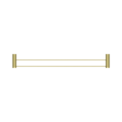 Opal Double Towel Rail 800mm Brushed Gold