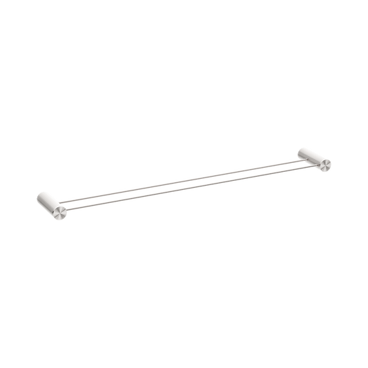 Opal Double Towel Rail 800mm Brushed Nickel