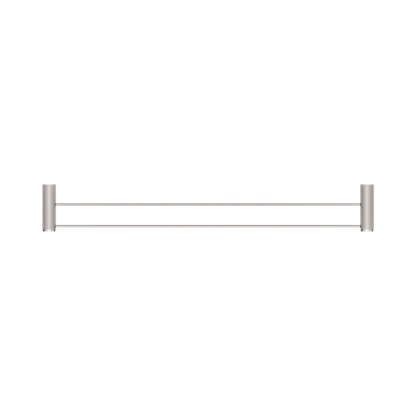 Opal Double Towel Rail 800mm Brushed Nickel