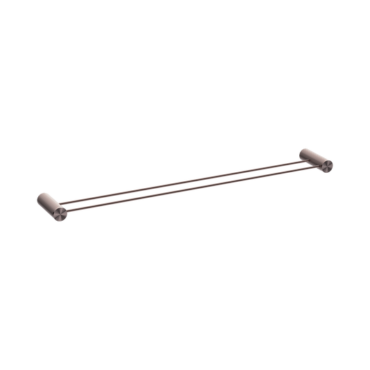 Opal Double Towel Rail 800mm Brushed Bronze