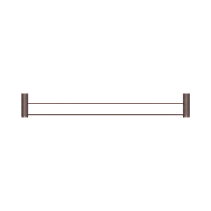 Opal Double Towel Rail 800mm Brushed Bronze