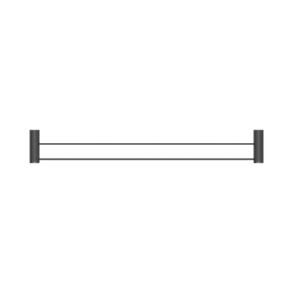 Opal Double Towel Rail 800mm Graphite