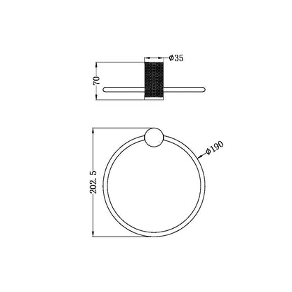 Nero Opal Towel Ring