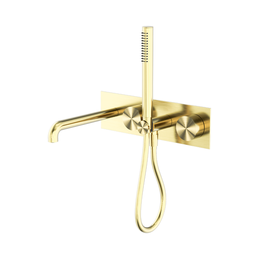 Kara Progressive Shower System With Spout 230mm Brushed Gold