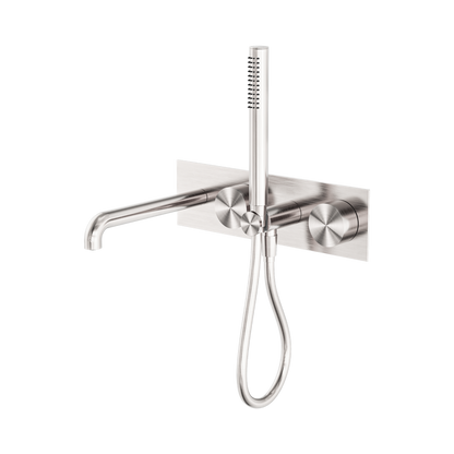 Kara Progressive Shower System With Spout 230mm Brushed Nickel