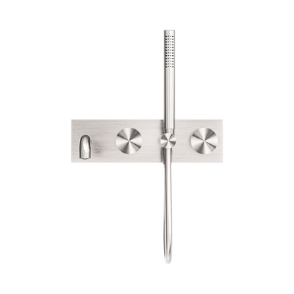 Kara Progressive Shower System With Spout 230mm Brushed Nickel