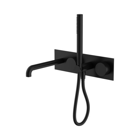 Kara Progressive Shower System With Spout 230mm Matte Black