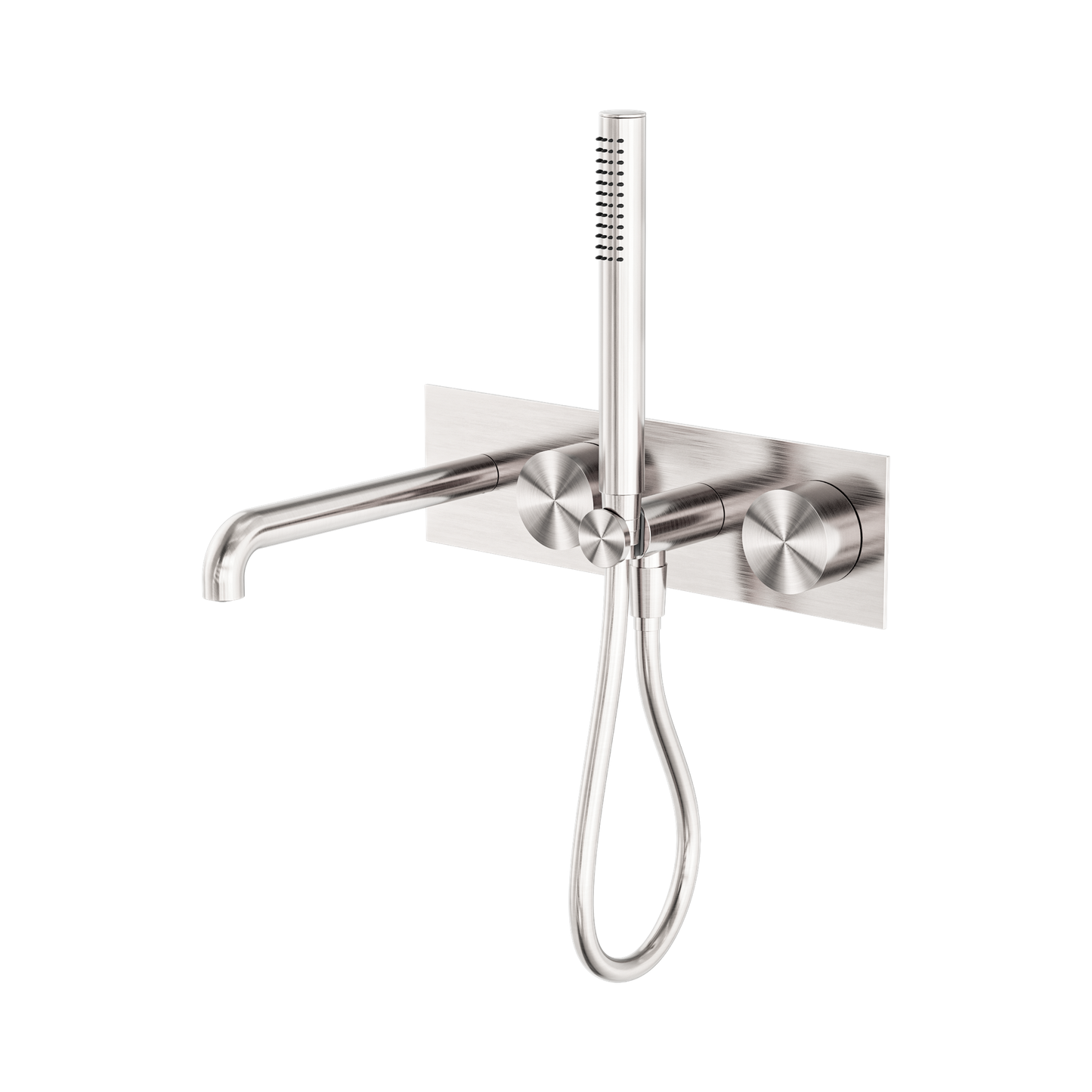 Kara Progressive Shower System With Spout 250mm Brushed Nickel