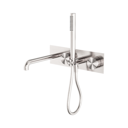 Kara Progressive Shower System With Spout 250mm Brushed Nickel