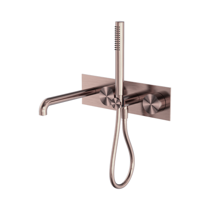 Kara Progressive Shower System With Spout 250mm Brushed Bronze