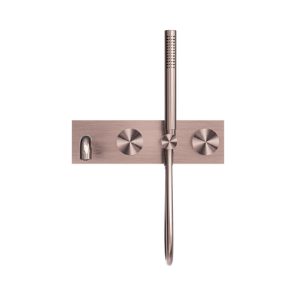 Kara Progressive Shower System With Spout 250mm Brushed Bronze