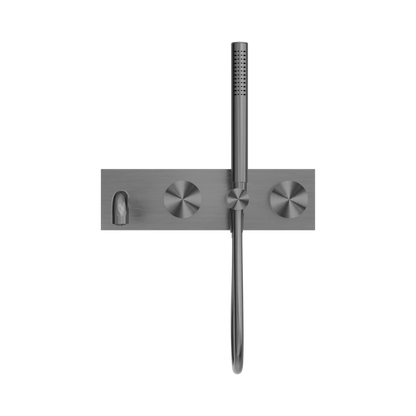 Kara Progressive Shower System With Spout 250mm Gun Metal