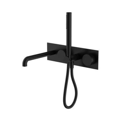 Kara Progressive Shower System With Spout 250mm Matte Black