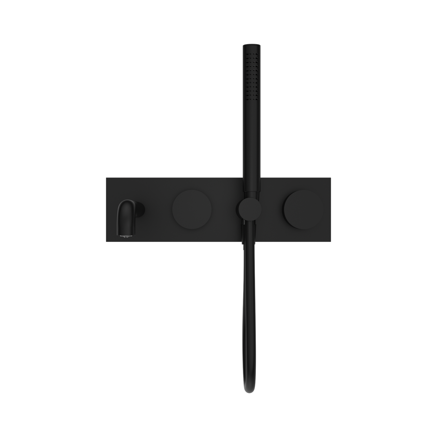 Kara Progressive Shower System With Spout 250mm Matte Black