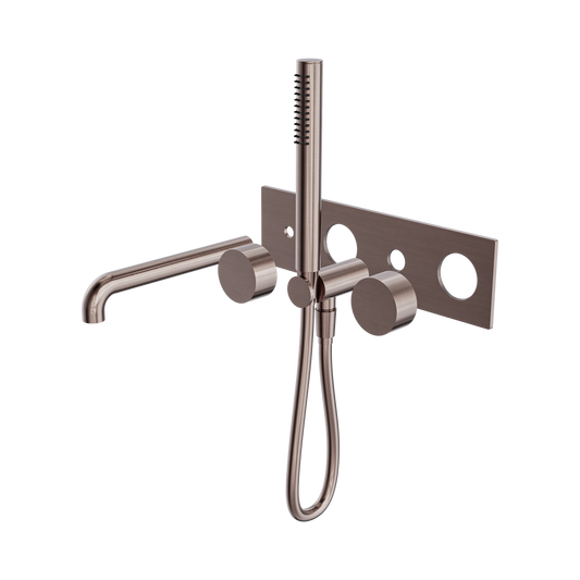 Kara Progressive Shower System With Spout 250mm Trim Kits Only Brushed Bronze