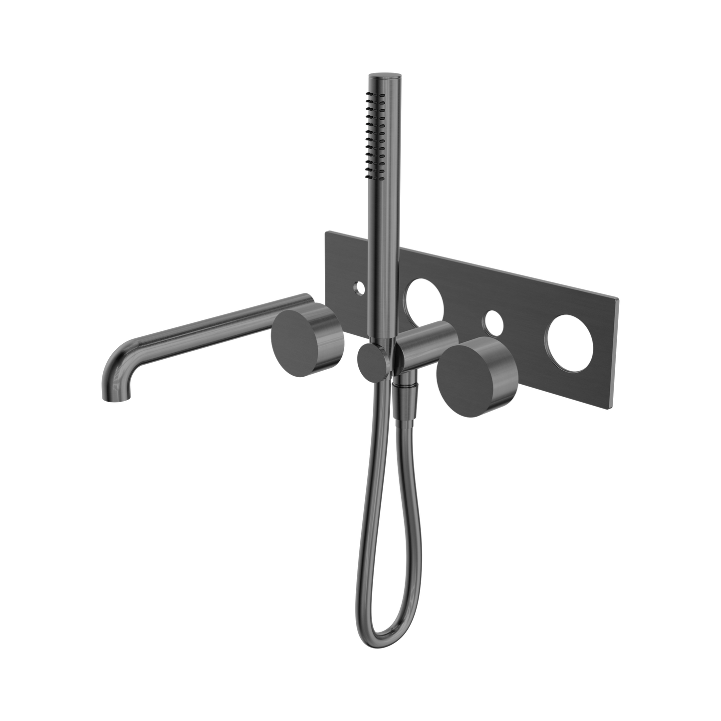 Kara Progressive Shower System With Spout 250mm Trim Kits Only Gun Metal