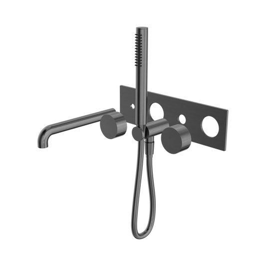 Kara Progressive Shower System With Spout 250mm Trim Kits Only Gun Metal