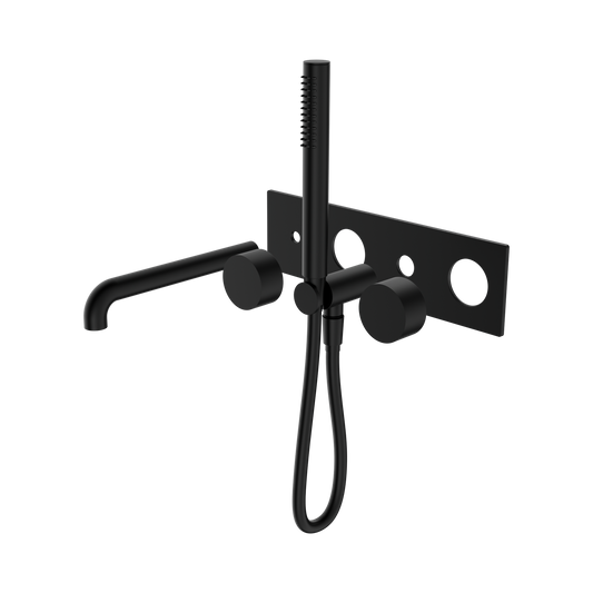 Kara Progressive Shower System With Spout 250mm Trim Kits Only Matte Black