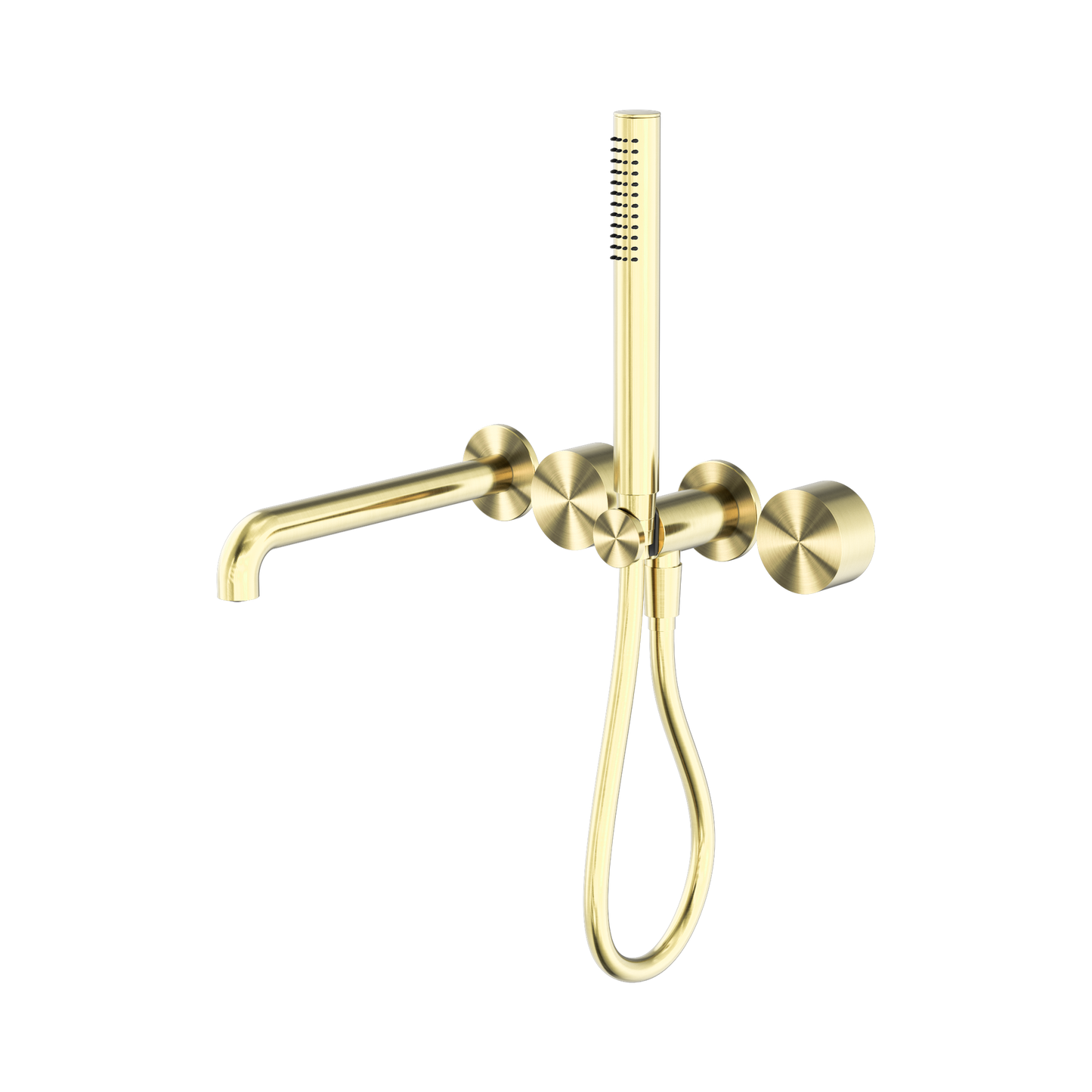Kara Progressive Shower System Separate Plate With Spout 230mm Brushed Gold
