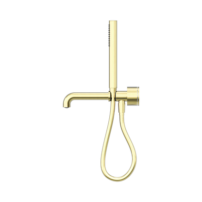 Kara Progressive Shower System Separate Plate With Spout 230mm Brushed Gold