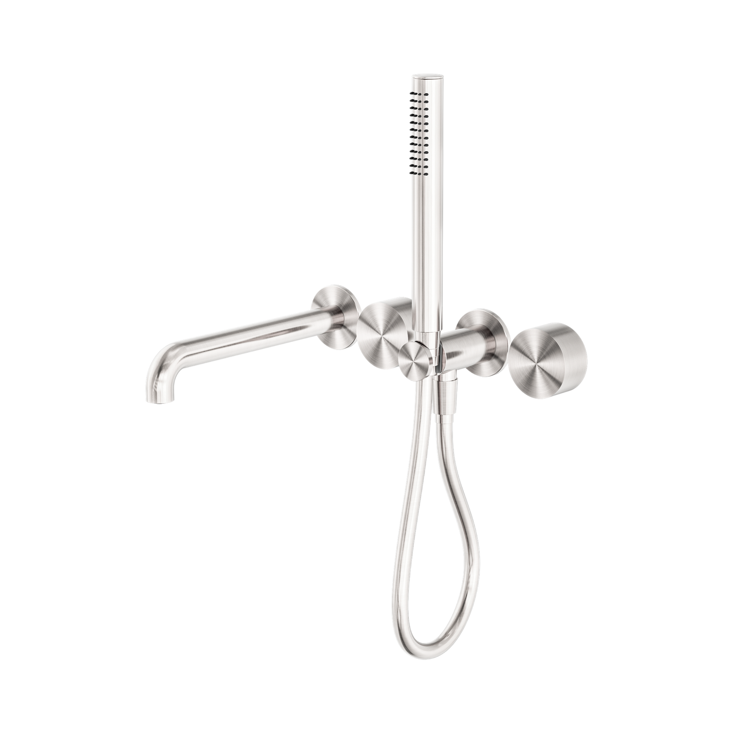 Kara Progressive Shower System Separate Plate With Spout 230mm Brushed Nickel