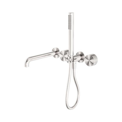 Kara Progressive Shower System Separate Plate With Spout 230mm Brushed Nickel