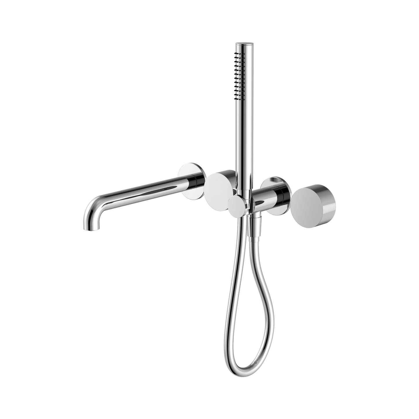 Kara Progressive Shower System Separate Plate With Spout 230mm Chrome