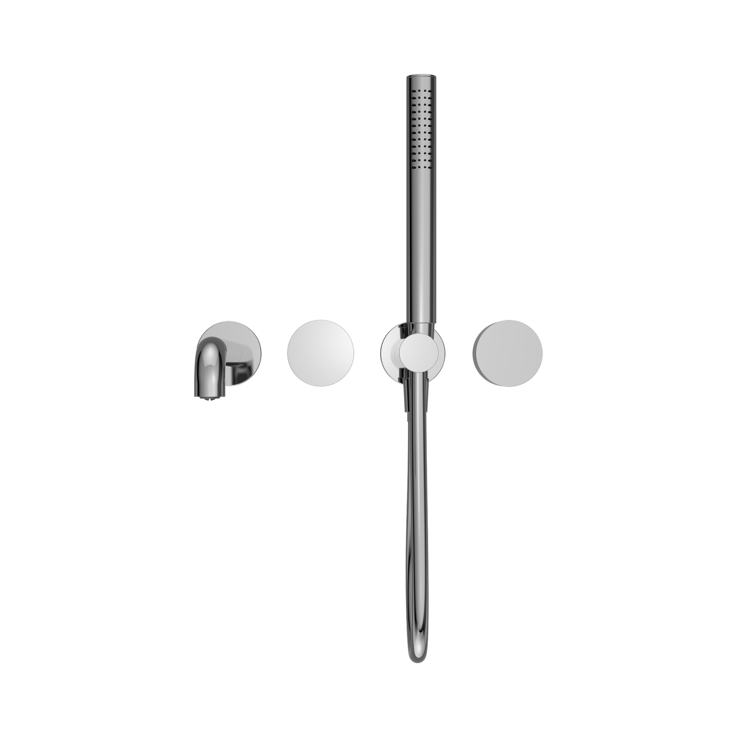 Kara Progressive Shower System Separate Plate With Spout 230mm Chrome