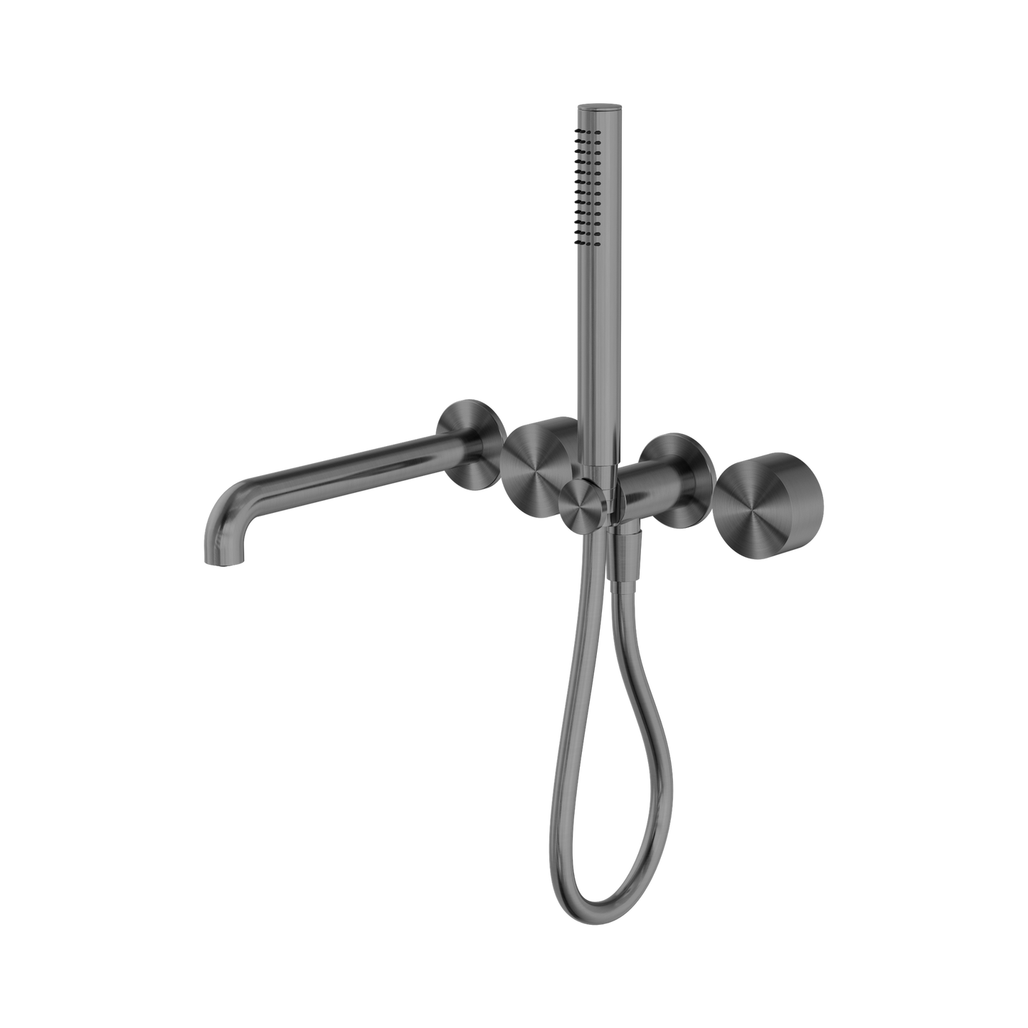 Kara Progressive Shower System Separate Plate With Spout 230mm Gun Metal