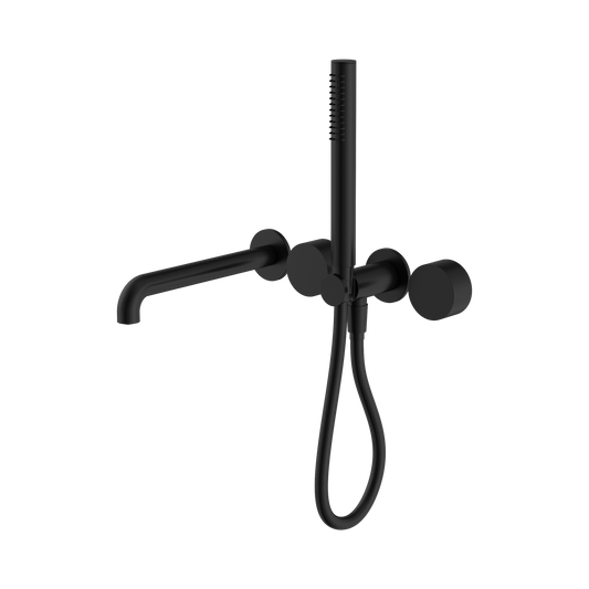 Kara Progressive Shower System Separate Plate With Spout 230mm Matte Black