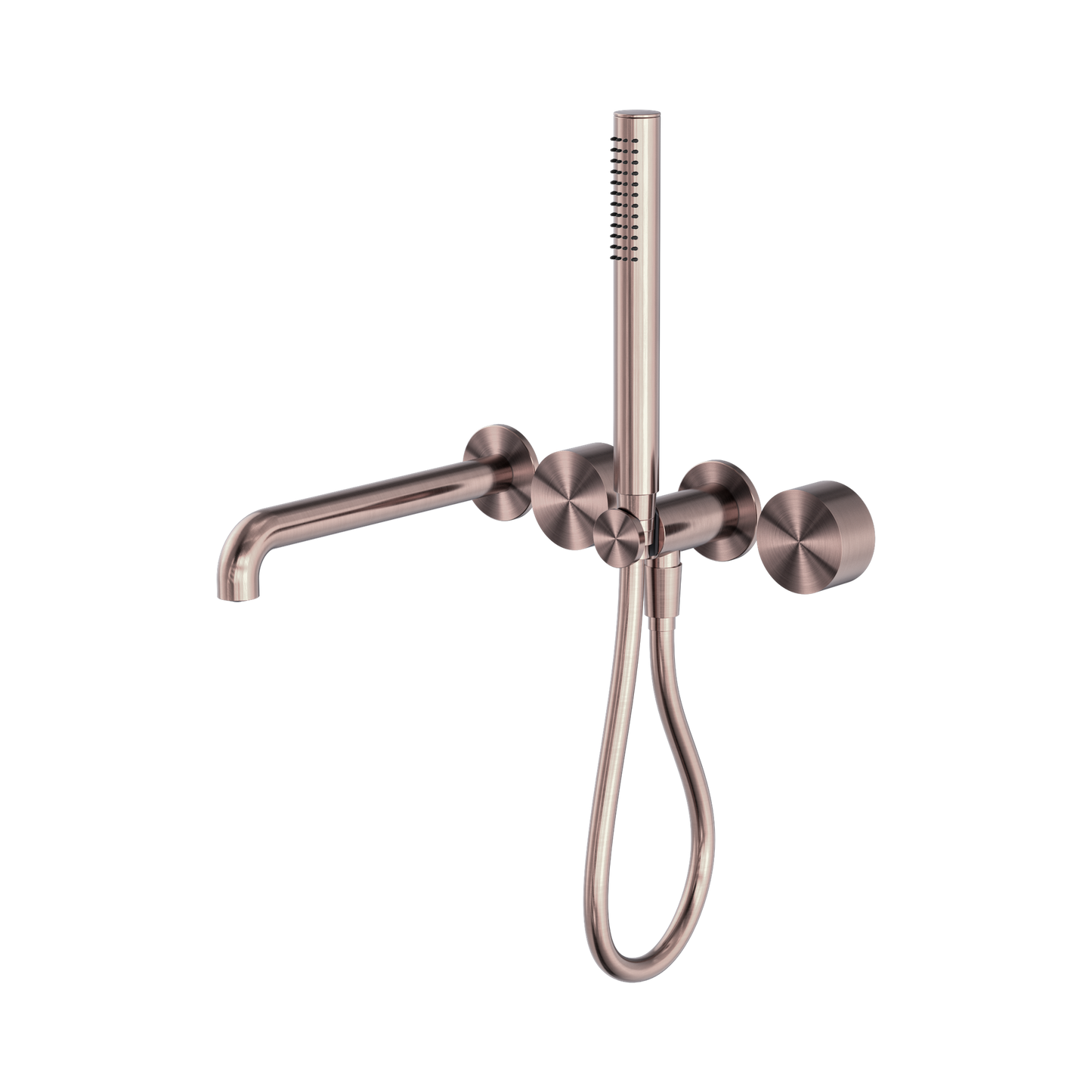 Kara Progressive Shower System Separate Plate With Spout 250mm Brushed Bronze