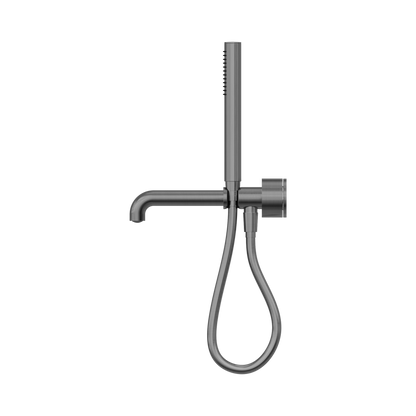 Kara Progressive Shower System Separate Plate With Spout 250mm Gun Metal