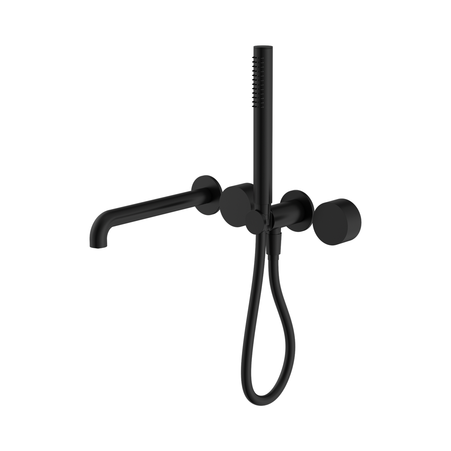 Kara Progressive Shower System Separate Plate With Spout 250mm Matte Black