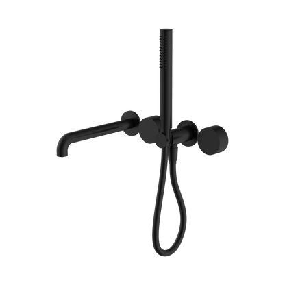Kara Progressive Shower System Separate Plate With Spout 250mm Matte Black