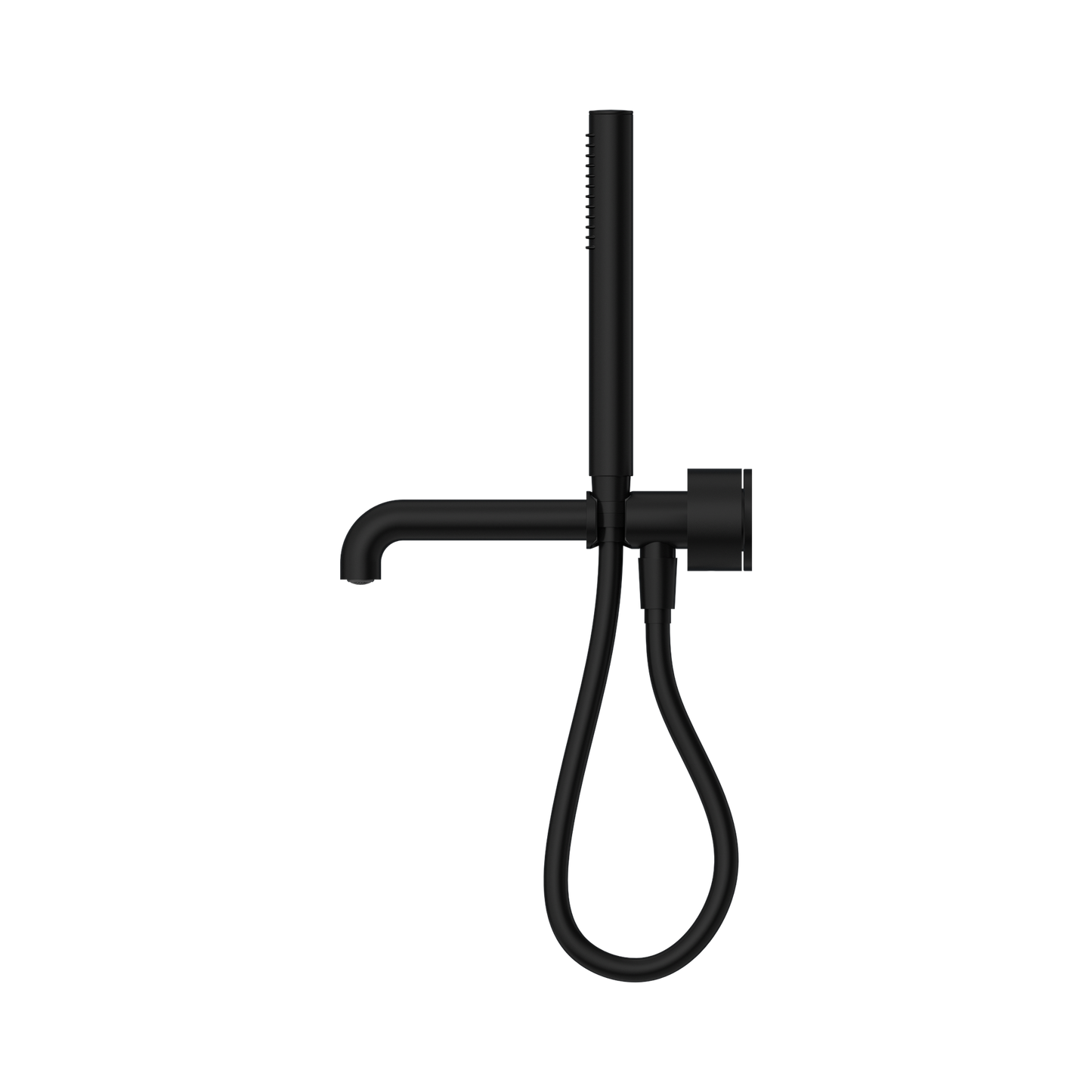 Kara Progressive Shower System Separate Plate With Spout 250mm Matte Black