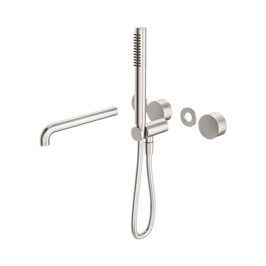 Kara Progressive Shower System Separate Plate With Spout 250mm Trim Kits Only Brushed Nickel