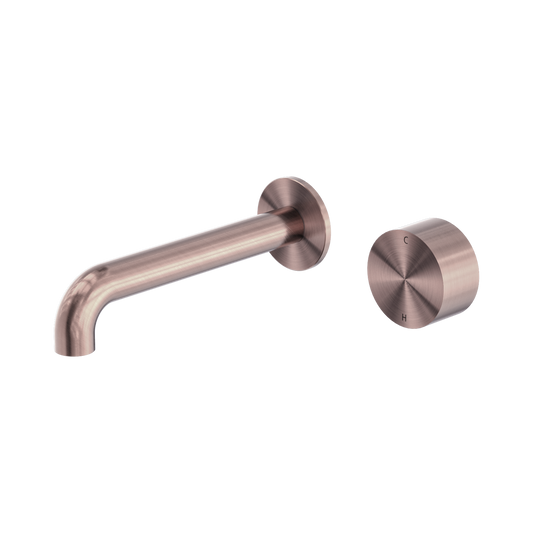Kara Progressive Wall Basin/Bath Set 120mm Brushed Bronze