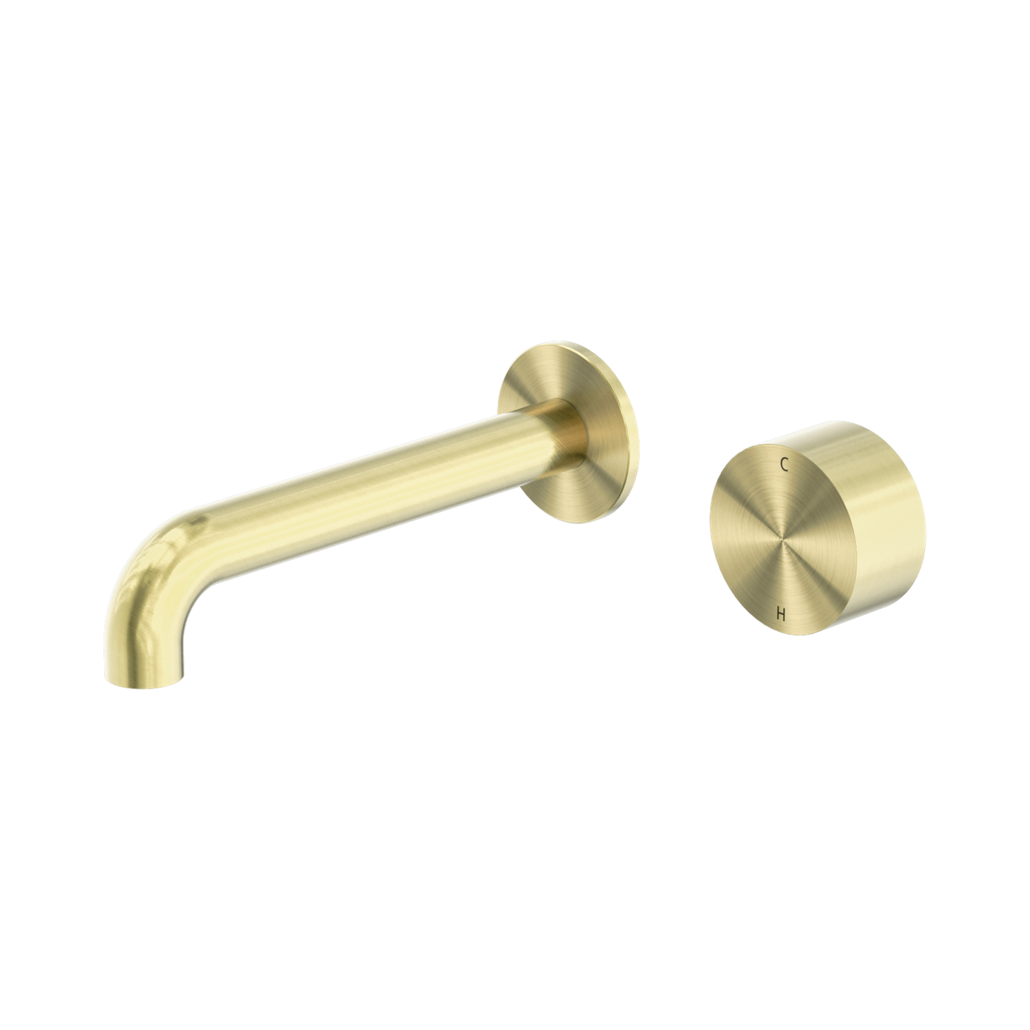 Kara Progressive Wall Basin/Bath Set 185mm Brushed Gold