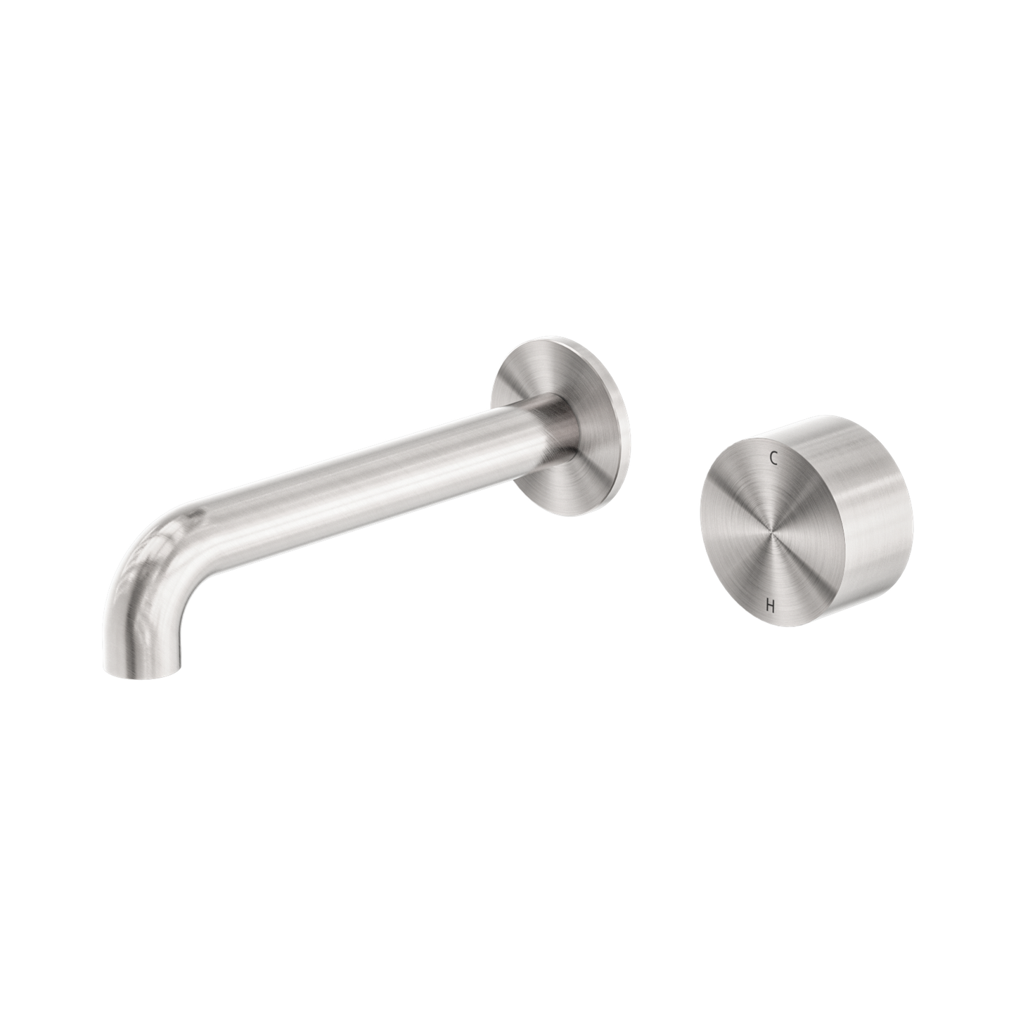 Kara Progressive Wall Basin/Bath Set 230mm Brushed Nickel