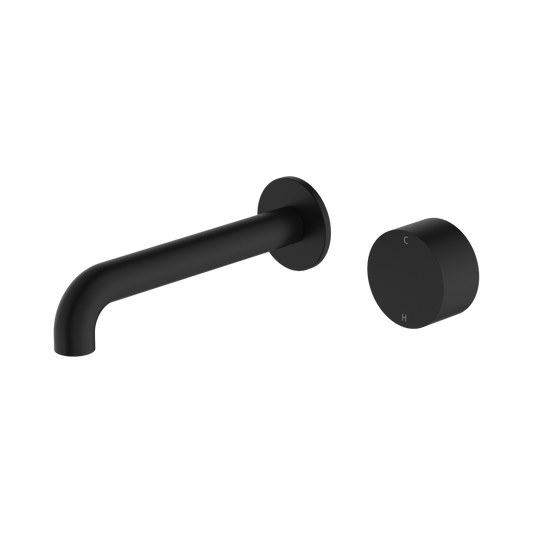 Kara Progressive Wall Basin/Bath Set 230mm Matte Black