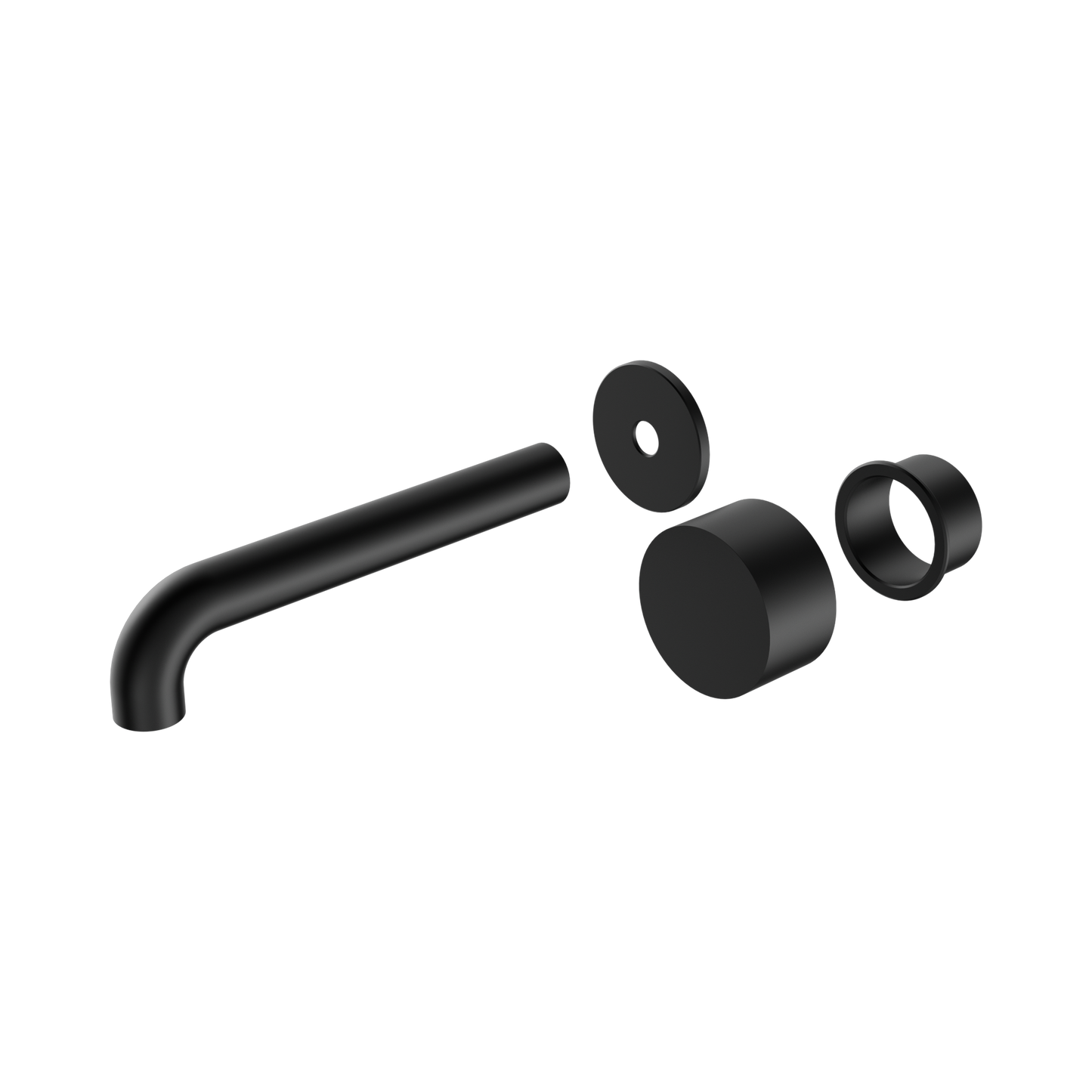 Kara Progressive Wall Basin/Bath Set 120mm Trim Kits Only Matte Black