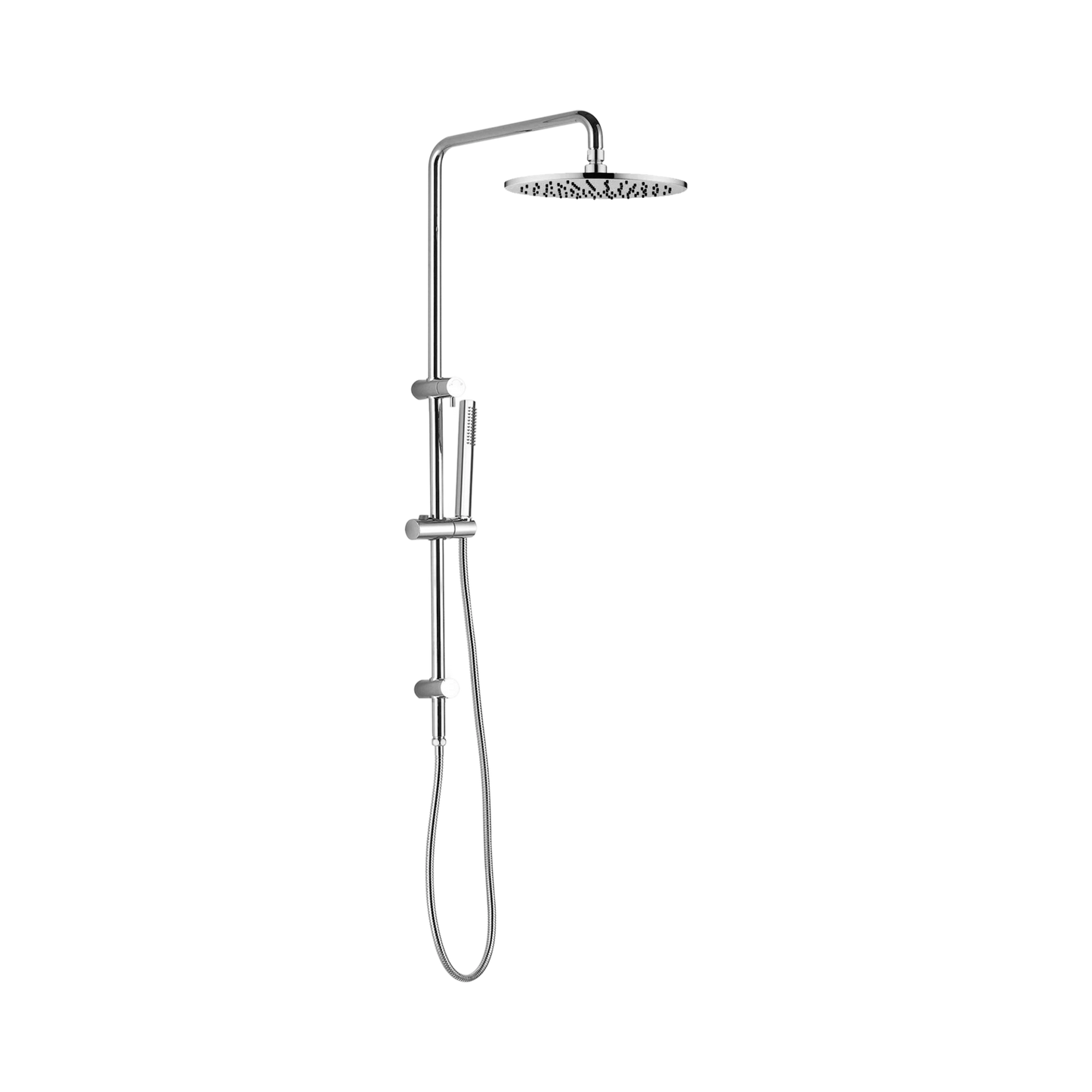Dolce Round Twin Shower With Slim Hand Shower Chrome