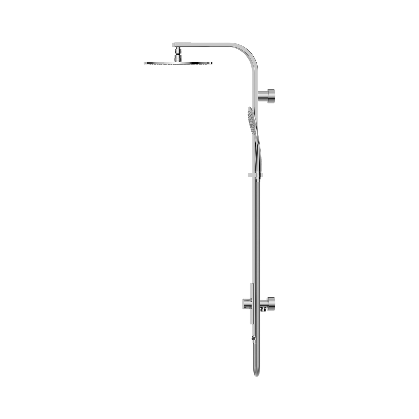 Astra Rain Round Twin Shower Single Hose Chrome
