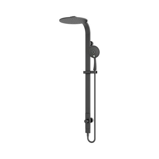 Astra Rain Round Twin Shower Single Hose Matte Black