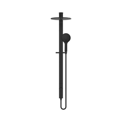 Astra Rain Round Twin Shower Single Hose Matte Black
