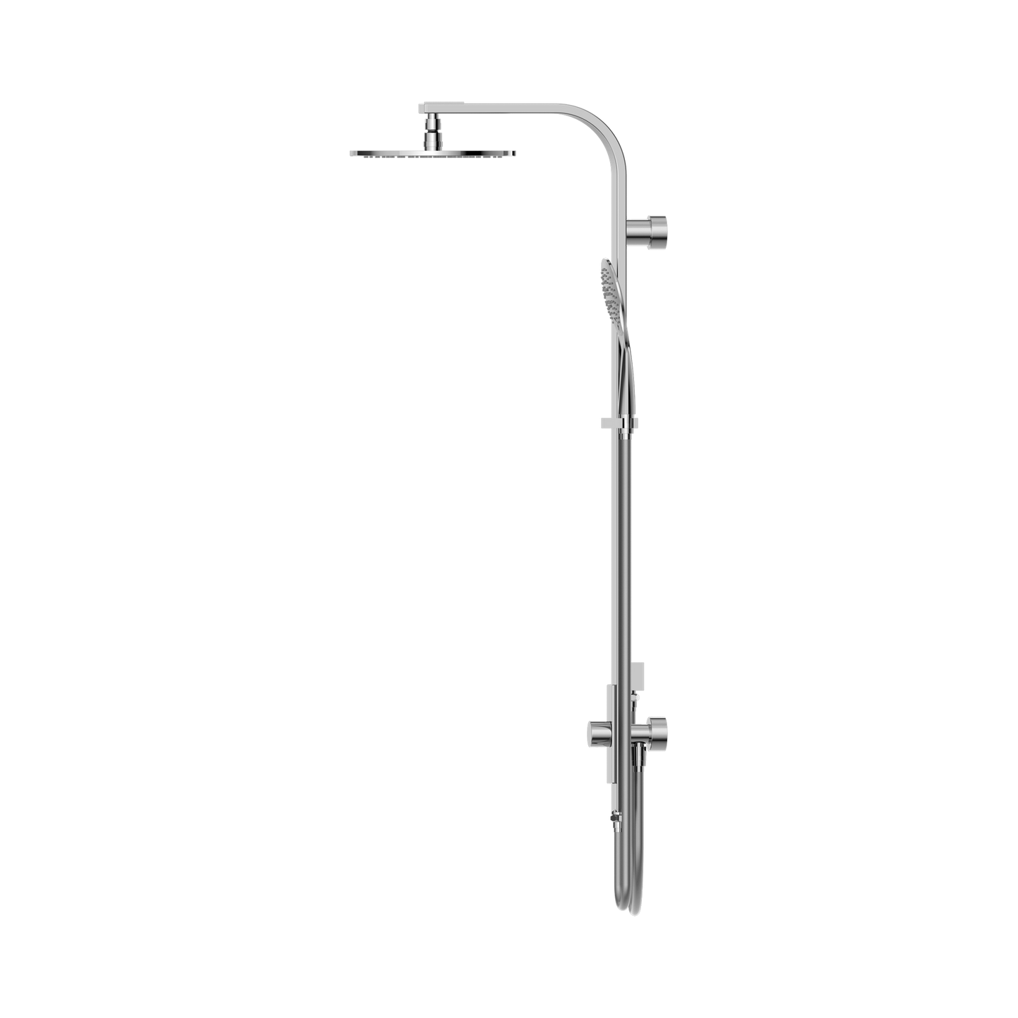 Astra Rain Round Twin Showerdouble Hose Chrome