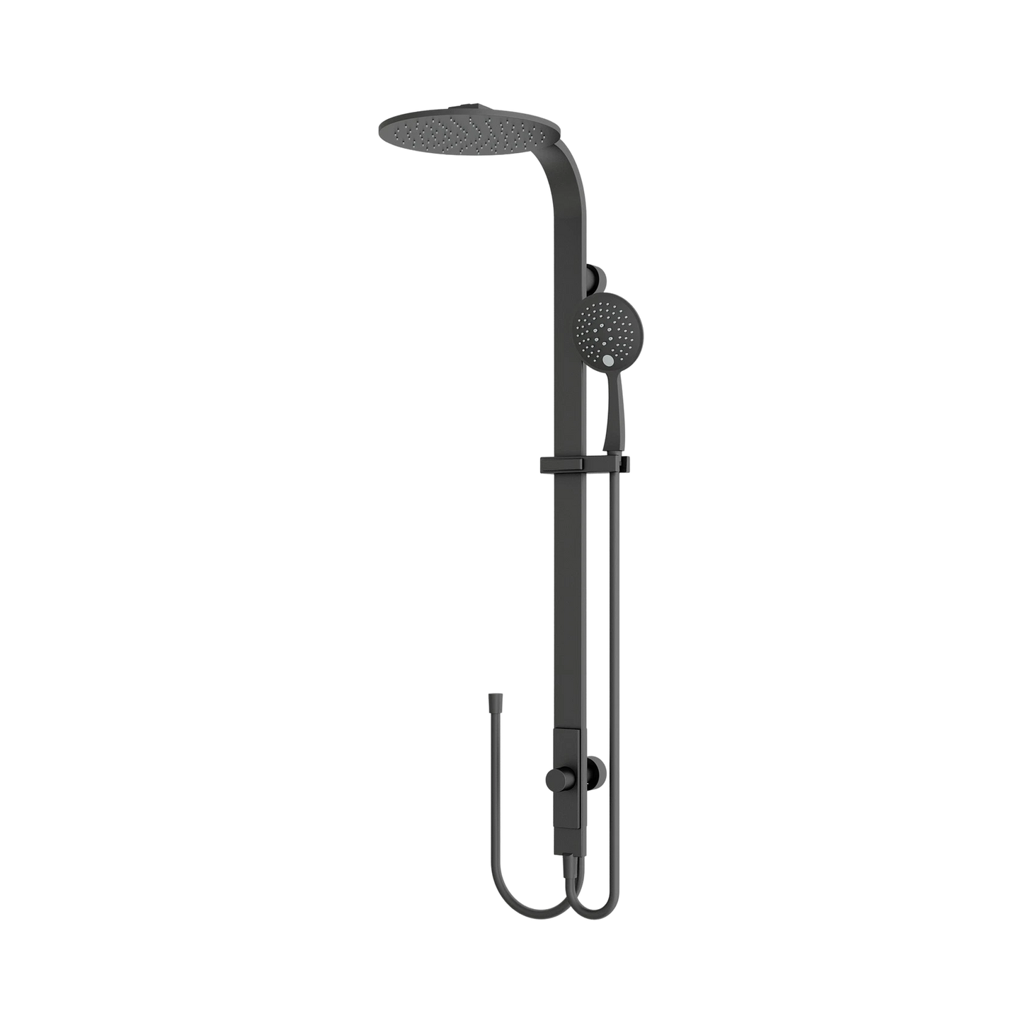 Astra Rain Round Twin Showerdouble Hose Matte Black