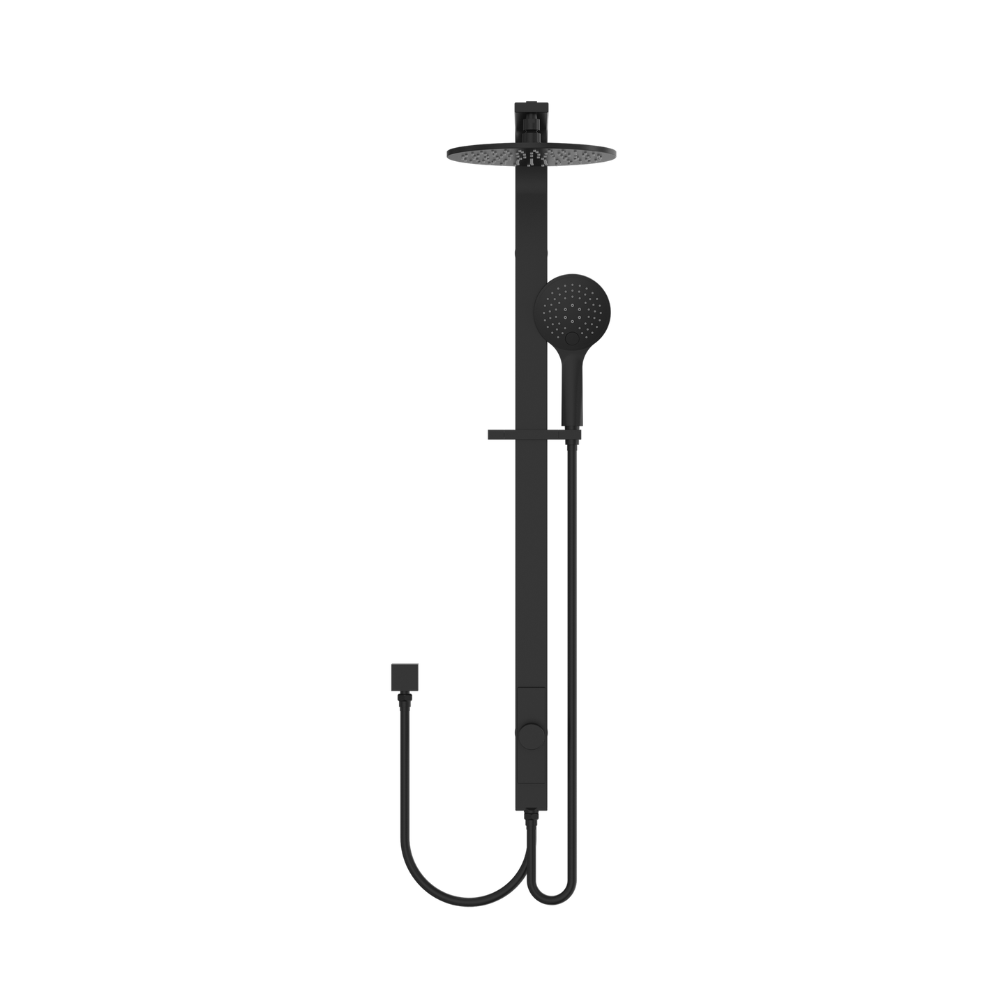 Astra Rain Round Twin Showerdouble Hose Matte Black